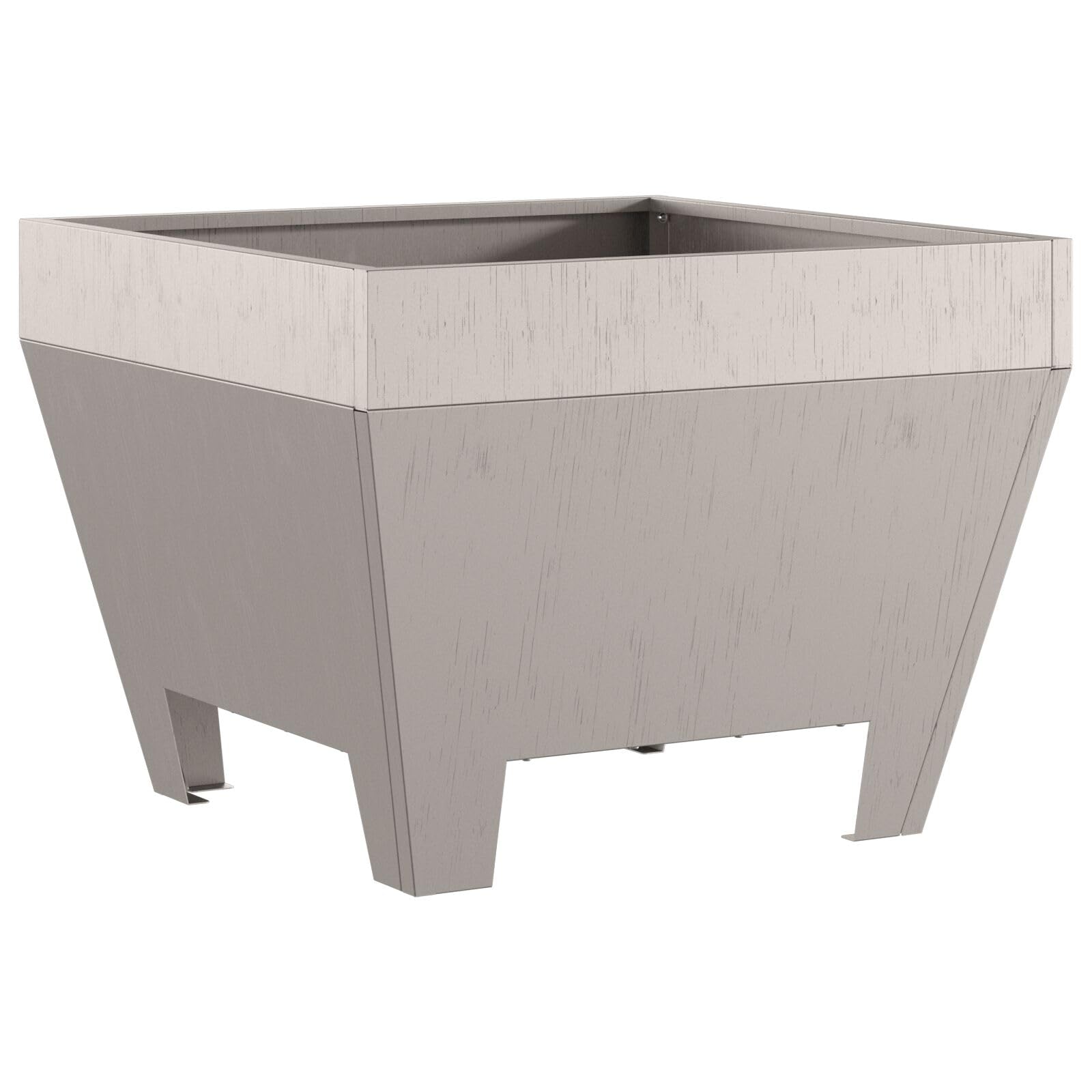 Homgoday Brasero Exterior Jardin Grande,Estufa al Aire Libre para Camping Cuenco para Hogueras Fogata Cuadrada 50x50x30 cm de Acero Resistente al Clima