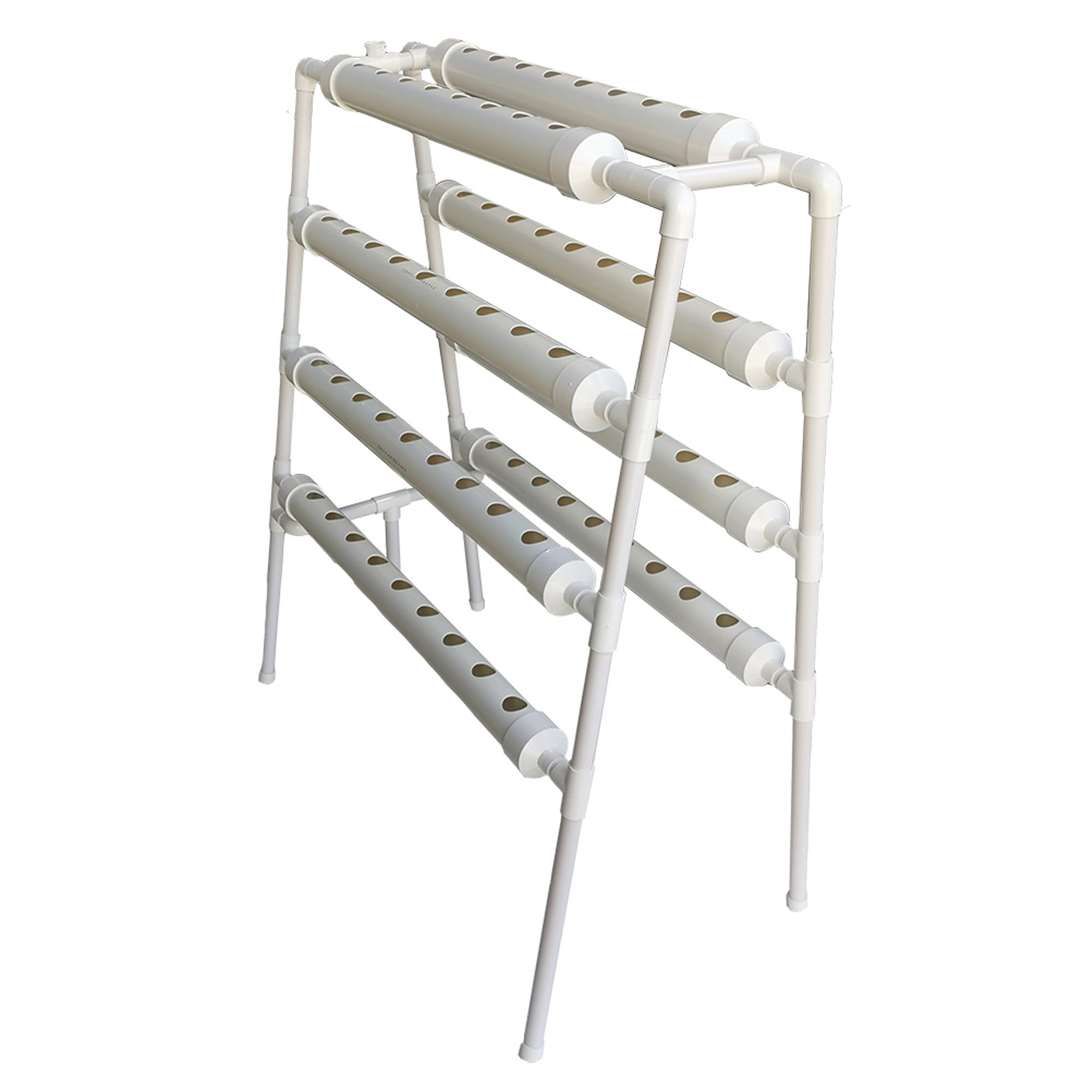Sistema de cultivo hidropónico de 70 plantas Sistema de cultivo hidropónico en maceta Trapezoidal de 8 tubos con bomba de agua de 110 V, esponja de plantación y manguera para cultivo de vegetales