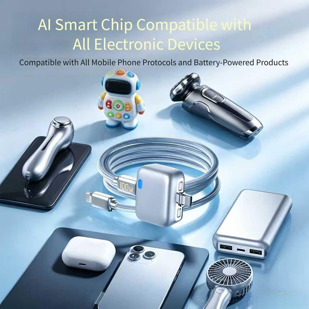 Adaptador de carga USB inteligente con desconexión automática de energía al 100% de carga para ayudar a mantener el rendimiento de la batería con el tiempo (3 piezas)
