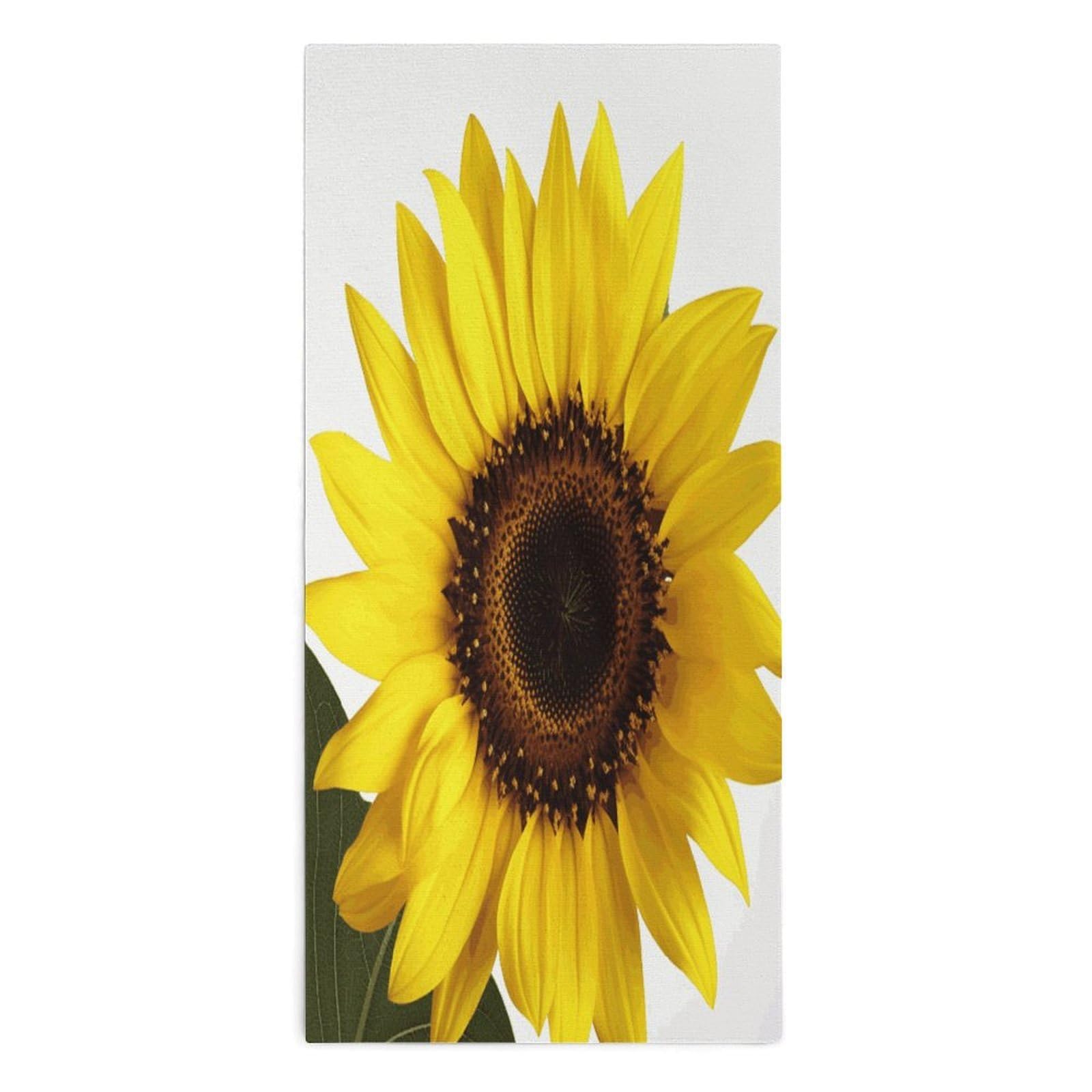 Fodpand Style Flower Sunflower Microfiber Towels, Decorative Bath Towel Soft & Lightweight, Hand Towels Multipurpose Use For Bathroom, Pool, Gym, Spa, And Hotel Use