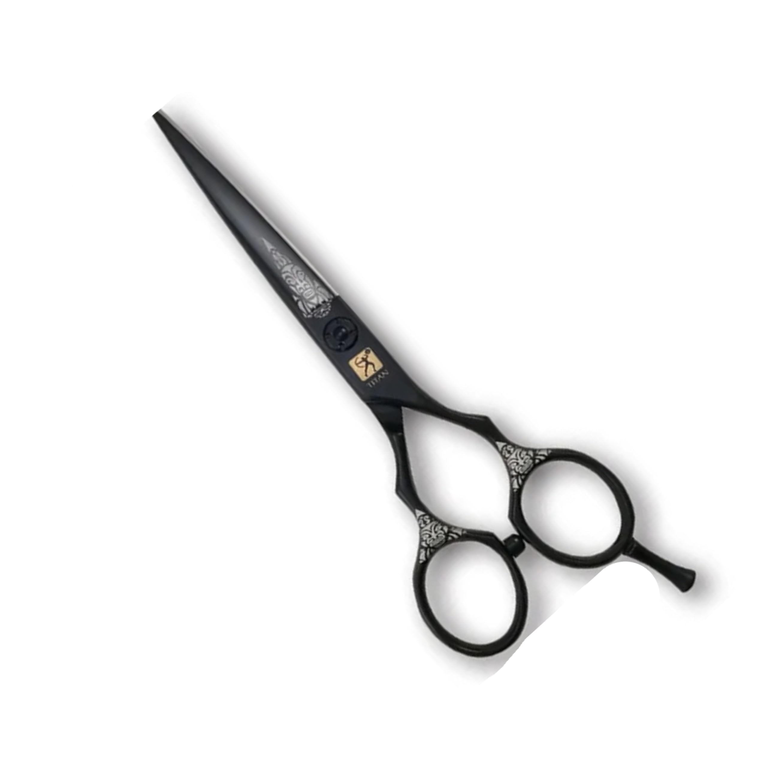 Titan ScissorsBlack | Titanium Coating Hair Cutting Japanese Style Scissors | Proffesional Barbering Scissors | Sharp Edge | Hand Made Desinged Steel 6"