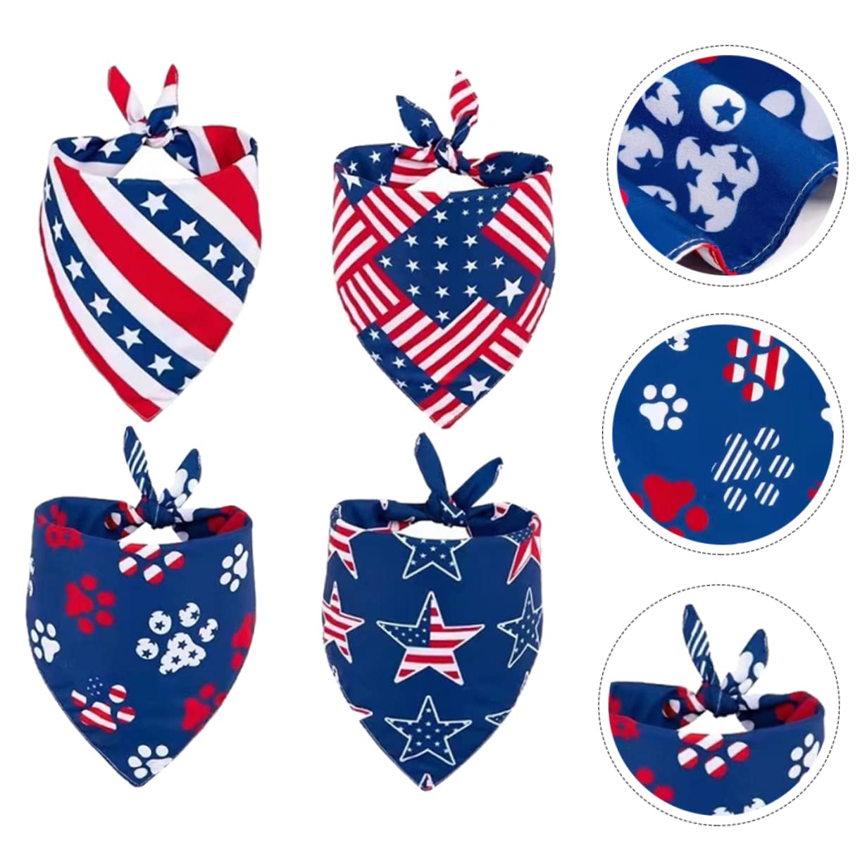 Kisangel 16pièces Bandanas Triangle pour Animaux De Compagnie Écharpes Décoratives Indépendance pour Chiens Et Confortable Et Stylé