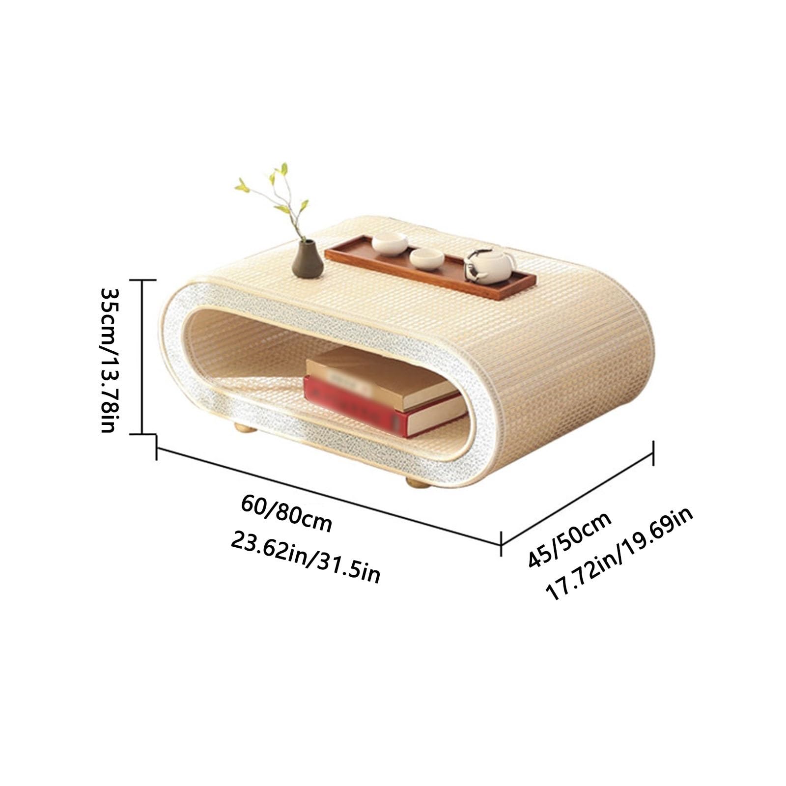 Bambusowy stół podłogowy Tatami z tradycyjnym, ręcznie tkanym wzorem