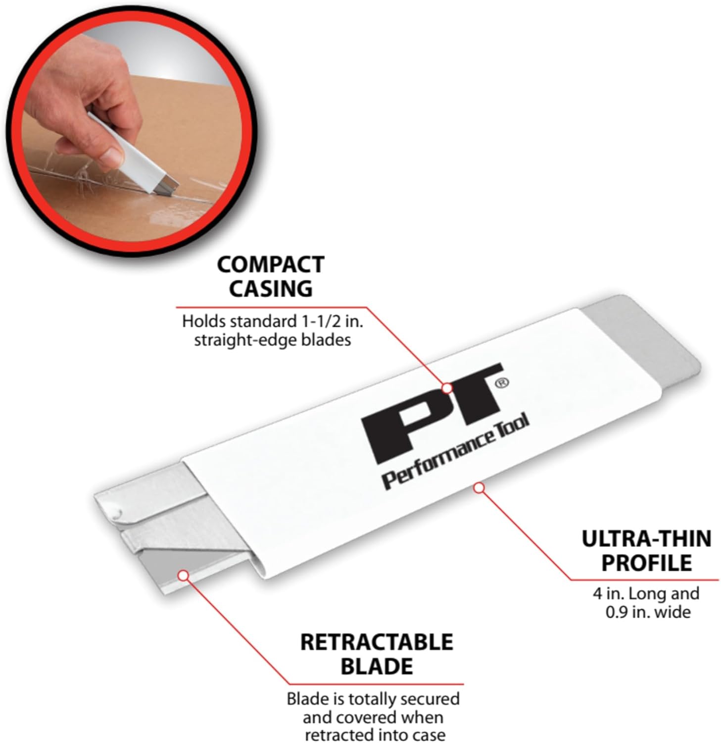 Performance Tool w6081 4 in. Slide-Out Box Cutter