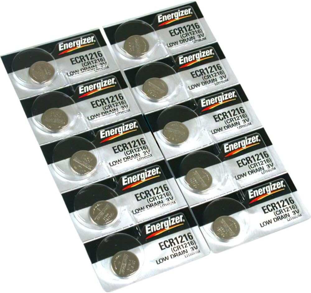 10 CR1216 Energizer Watch Batteries Lithium Zero Mercury