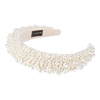 【tanakadaisuke】 White pearl hair band White pearl hair band Black【stock】 – tanakadaisuke
