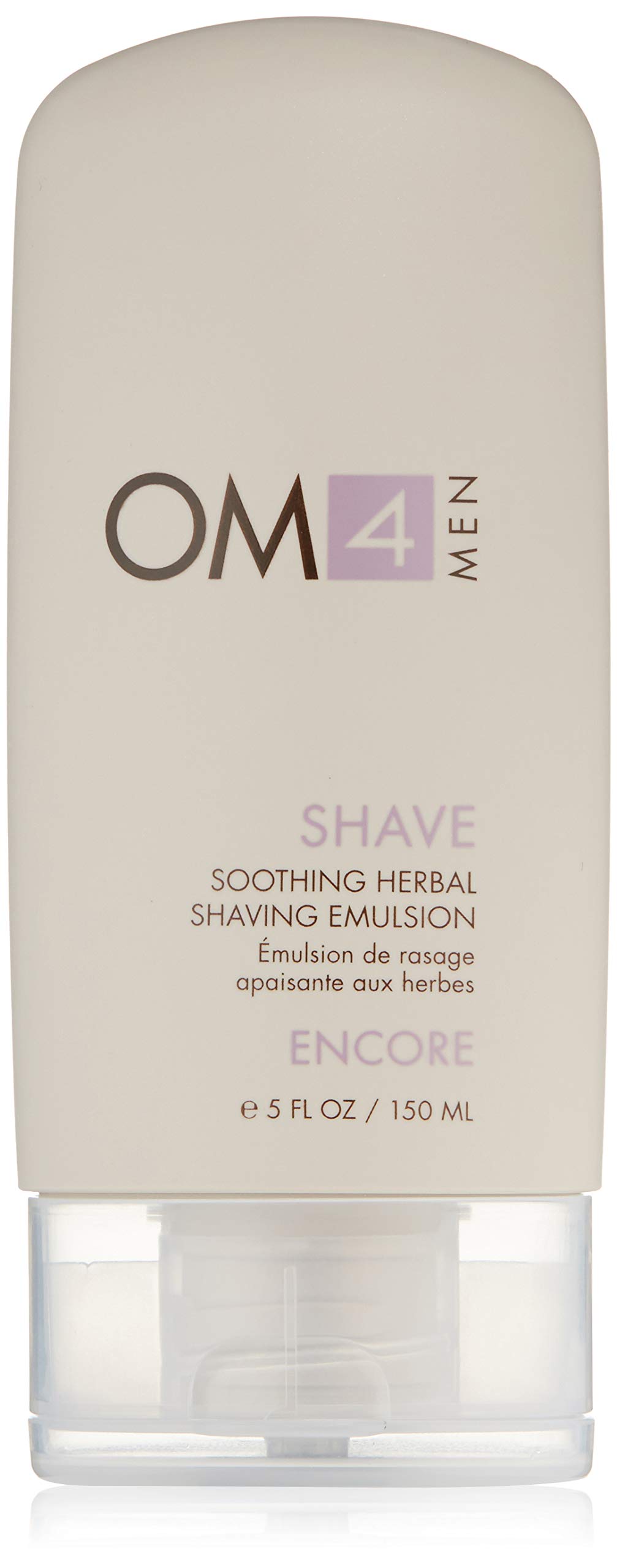 Organic Male OM4 Shave: Soothing Herbal Shaving Emulsion - Mens Grooming Preshave Oil, Shave Cream, Hydrating Mask all-in-one