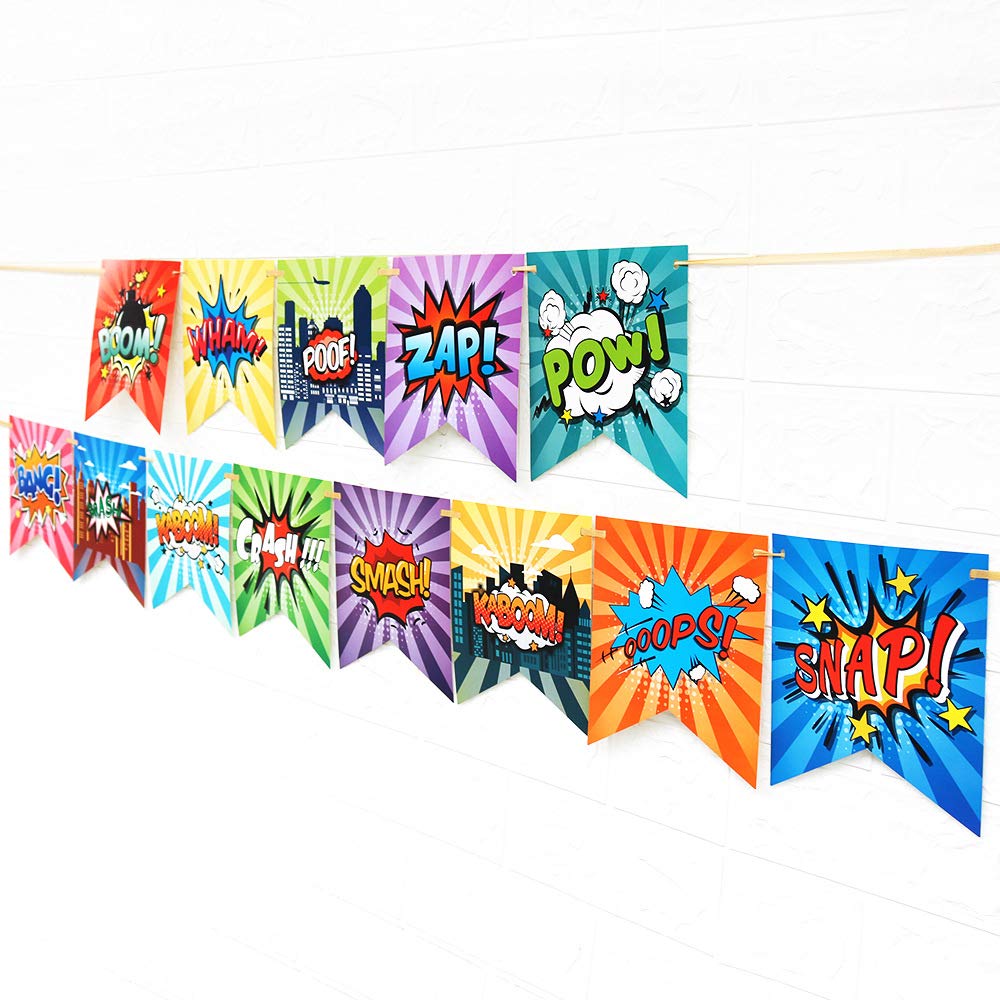 Banner di buon compleanno supereroe - Download istantaneo, Decorazione, Fai da te, Cartello, Festa per bambini, Ragazzi, stampabile, Uno, primo compleanno - Italia