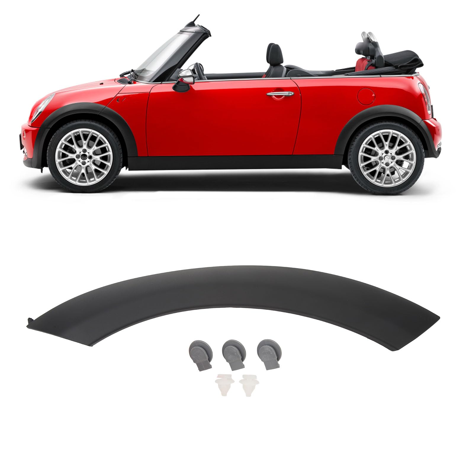 Rivestimento Passaruota per Cooper R50 R53 R52, Parafanghi Sopracciglio Ruota Laterale, Sostituzione Rivestimento Rivestimento Arco Parafango Superiore (Anteriore Sinistro