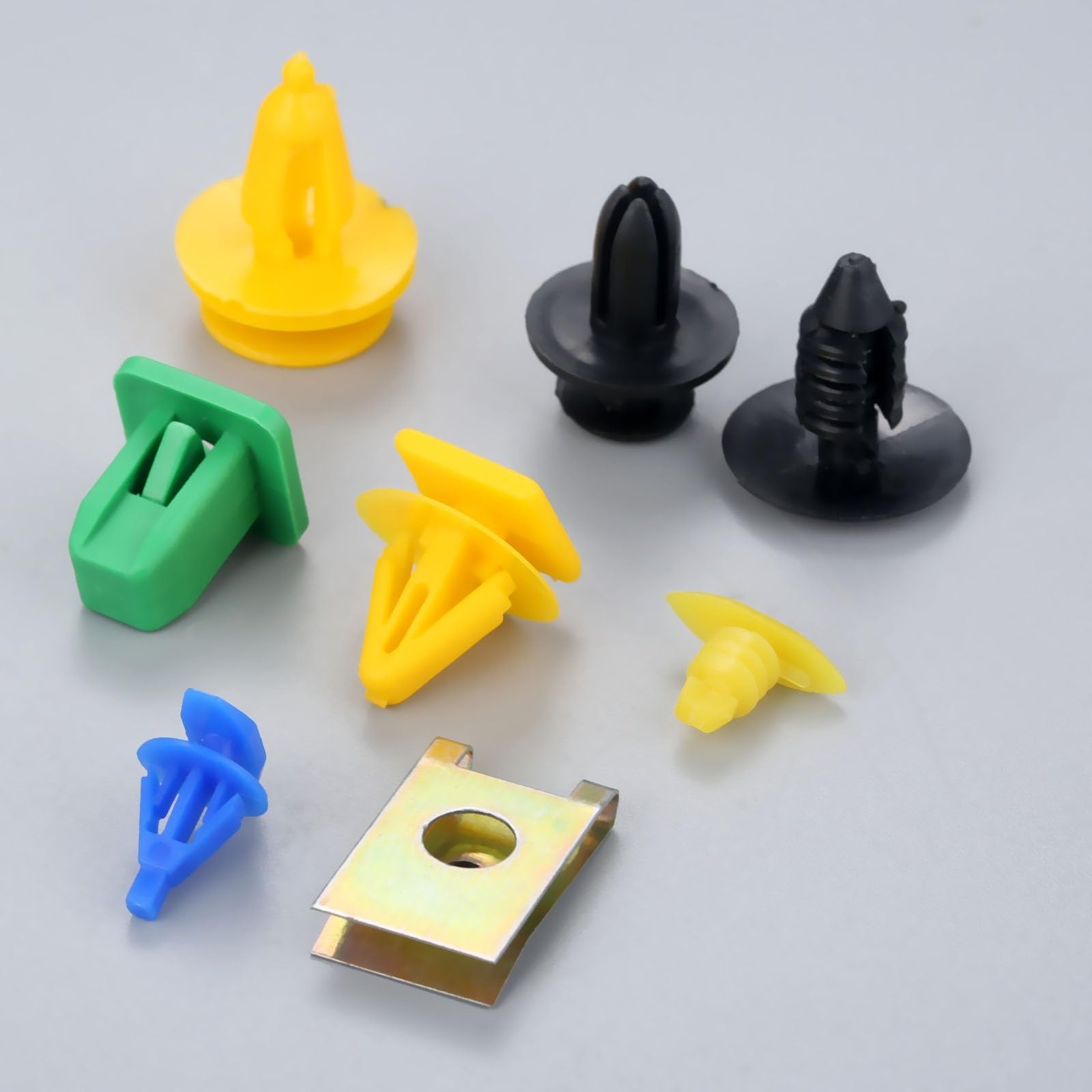 Viti e accessori 500PCS Elementi Di Fissaggio Misti Pannello Rivestimento Della Porta Paraurti Automatico Rivetto Clip Per Auto Fermo Push Kit Copertura Motore 30 Tipi