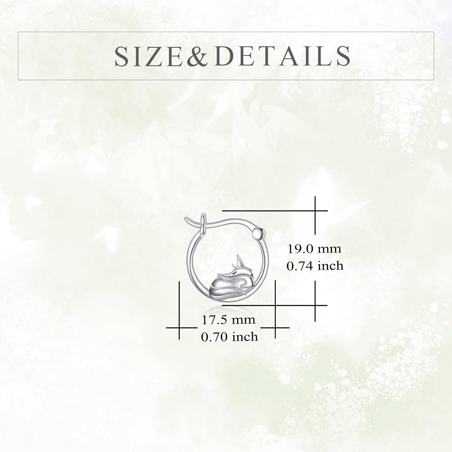 KZX Fox Earrings 925 Sterling Silver Fox Hoop Earrings for Women Huggie Hoop Earrings Hypoallergenic Animal Jewelry with Box Unique Birthday Gift for Wife Mom - Image 6