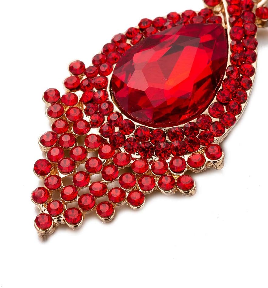 Long Full Rhinestone Teardrop Crystal Dangle Chandelier Drop Earrings Fashion Jewelry - Image 4