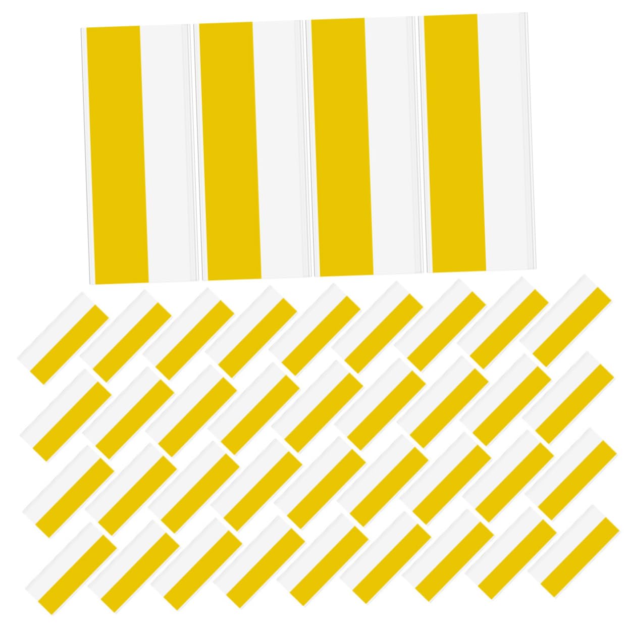 PRETYZOOM 50pcs Supermarket Labels Adhesive Plastic Tag Strips for Shelves Retail Stores