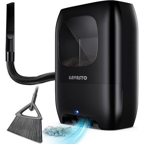 Pro Touchless Vacuum Automatic Dustpan - Ultra Fast & Powerful - Great for Sweeping Salon Pet Hair Food Dirt Kitchen, Canister Vacuum Cleaner Trash Can, Bagless, Auto Sensors, 1500 Watt (Gun Gray)