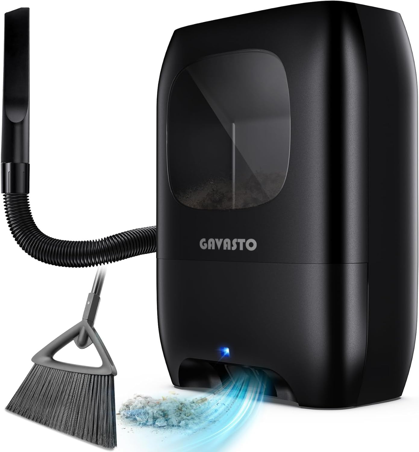 Aspiradora profesional sin contacto, automática, recogedor de polvo, ultrarrápida y potente, ideal para barrer, peluquería, pelo de mascotas, comida, suciedad, cocina, bote de basura, sin bolsa, sensores automáticos, pistola de 1500 vatios, color gris.