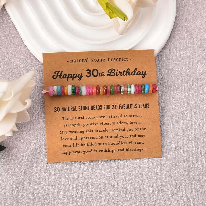 Natural Stone Bracelet for Women Birthday Gifts for Mom Daughter Beaded Bracelets for Bestie Sister Bead Bracelet for Grandma4