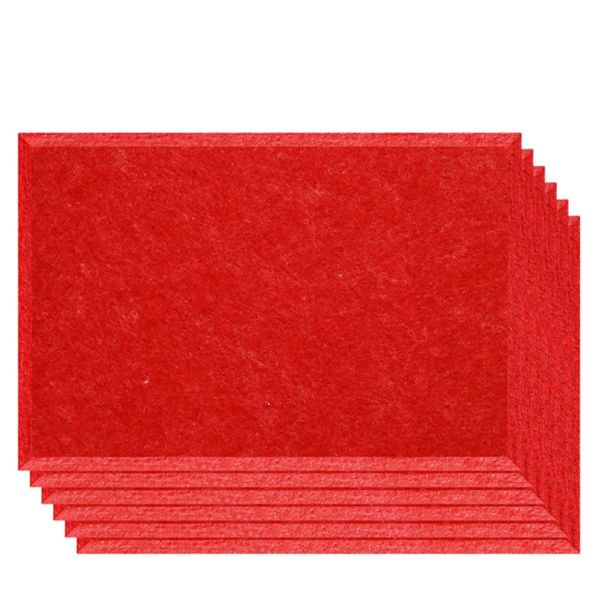 Panel de insonorización 6 piezas Aislador acústico Estudio de música Pegatinas de pared aislantes Absorbentes de sonido para grabación en casa/habitación Ruido-China, 16-Rojo, 0.9cm Densidad media