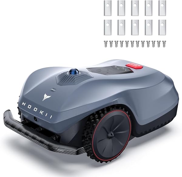 Robot tondeuse sans fil LiDAR 3D et vision IA, coupe 28 cm, jusqu'à 3 000 m², 40 zones virtuelles