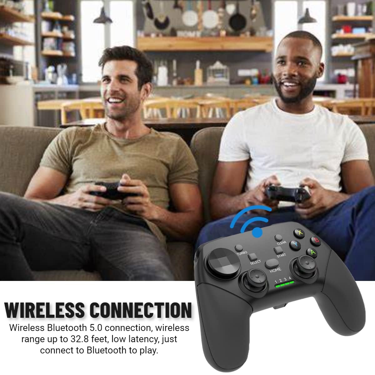 Koiiko Wireless Game Controller für iPhone, Android, PC, Bluetooth Mobile Gaming Controller für iPhone 15, iPhone 16, Samsung Galaxy S25, Huawei, Motorola, Google-Call of Duty (Schwarz)