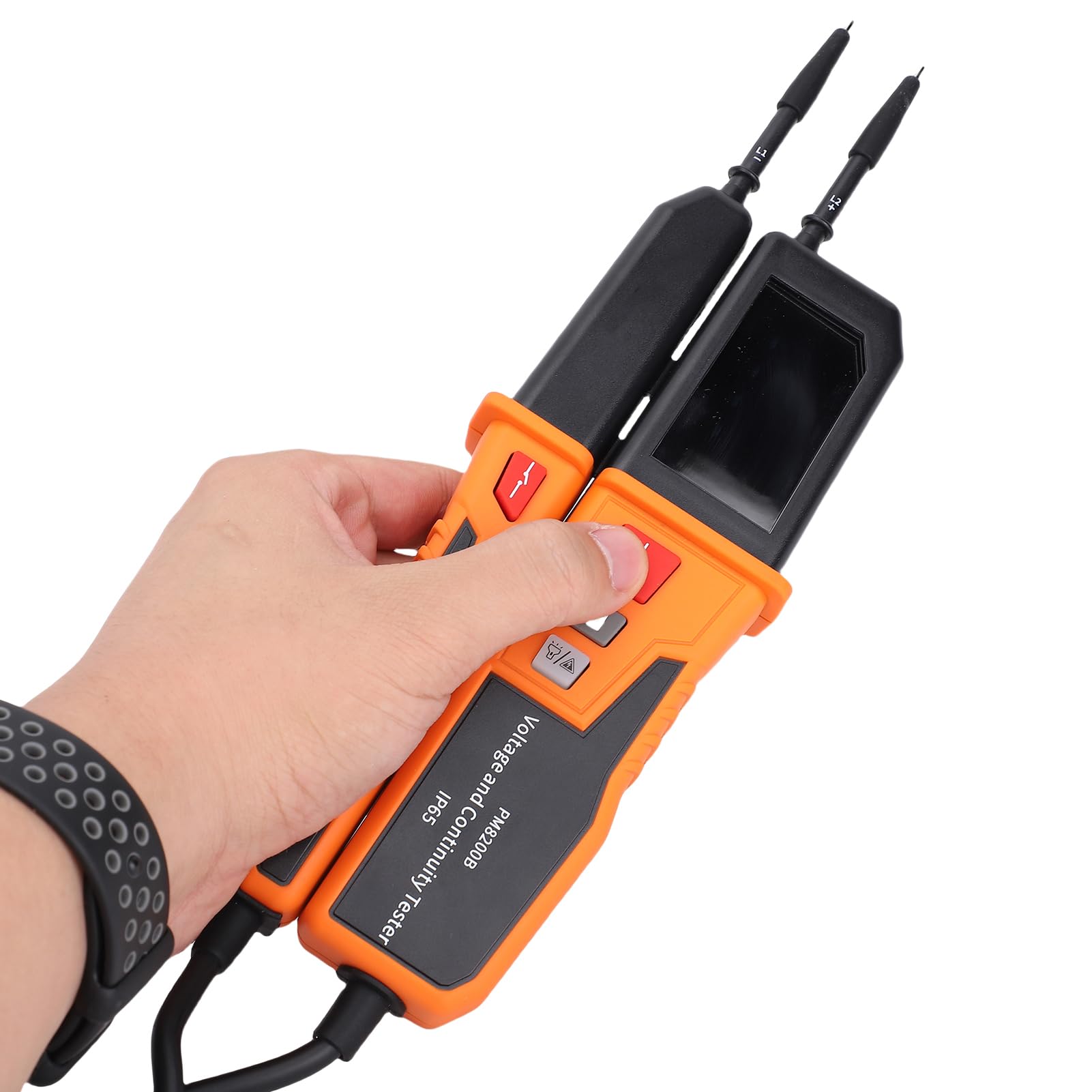 Cyfrowy Wodoodporny Tester Napięcia i Ciągłości do Prac Elektrycznych, Wielofunkcyjny Tester Obwodów z Wykrywaniem Kolejności Faz, Klasa Bezpieczeństwa CAT IV 600 V, dla Profesjonalistów