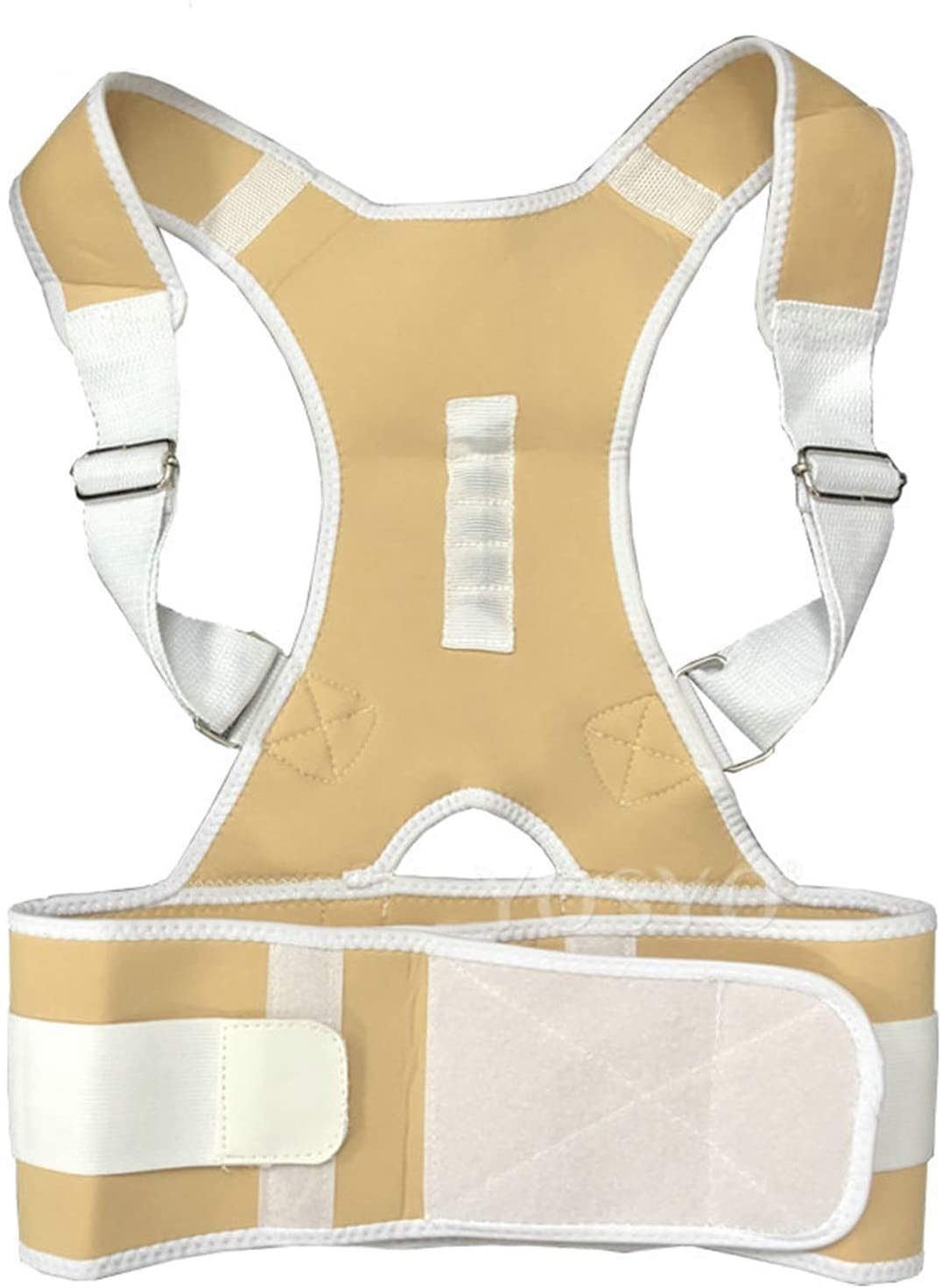 Correcteur de posture thérapie magnétique dos ajusté beige taille M - 6