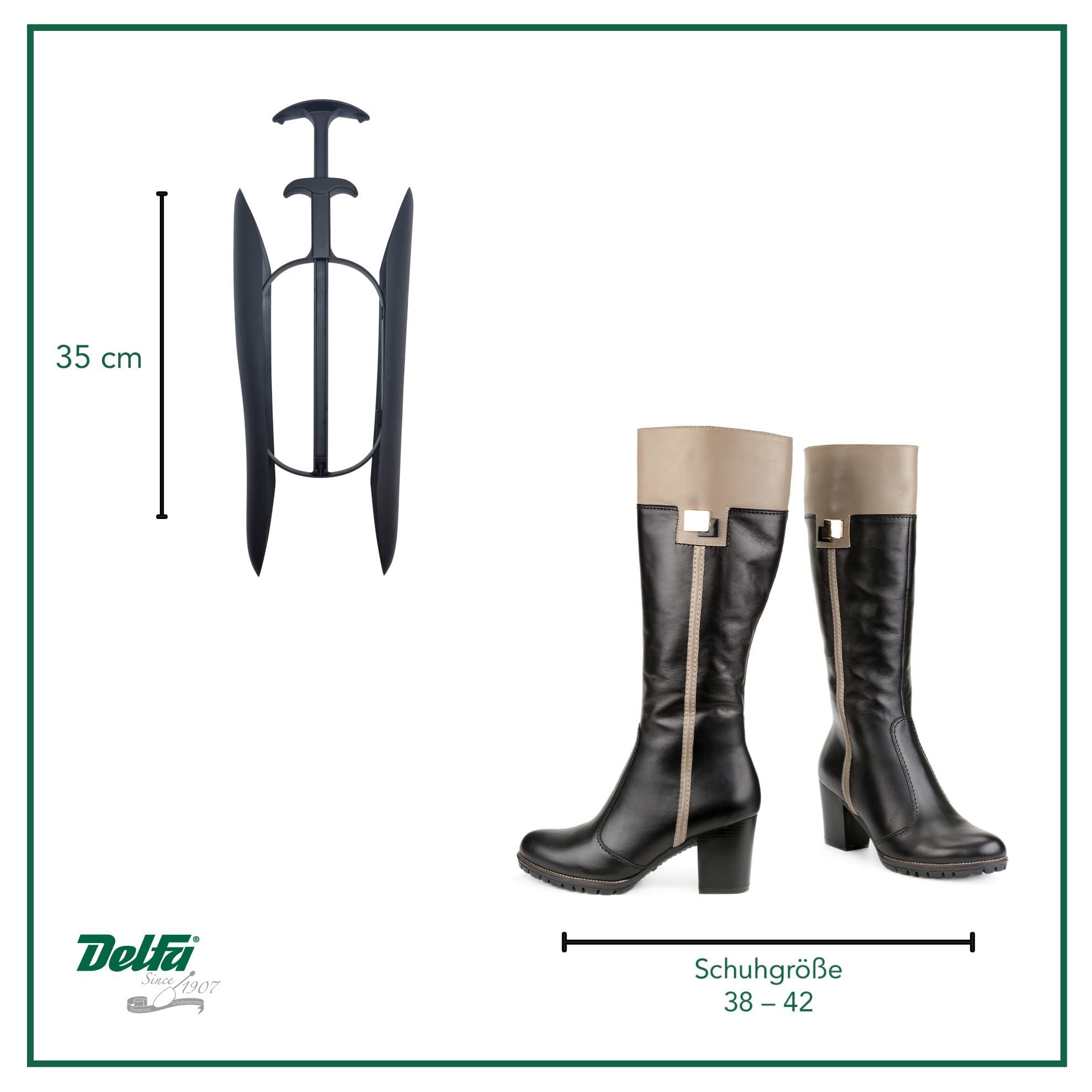 DELFA Set de 3 pares hormas de botas P35 di longitud 35 cm para botas largo
