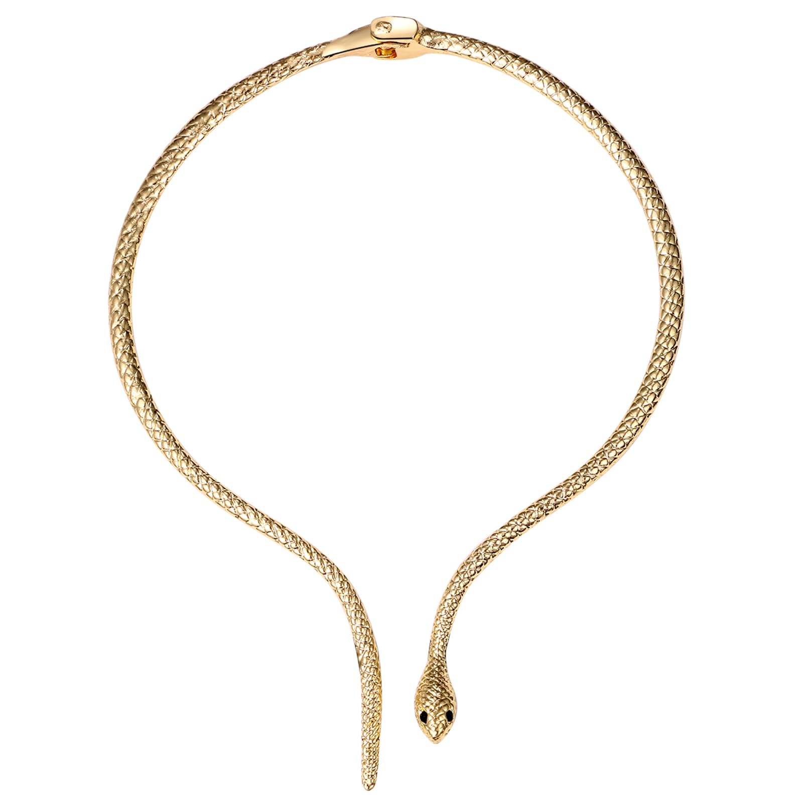 JewelryWe Collana Serpente Girocollo da Donna: Collana Vintage Classico Regolabile Choker in Acciaio Inossidabile Holloween Accessori da Donna