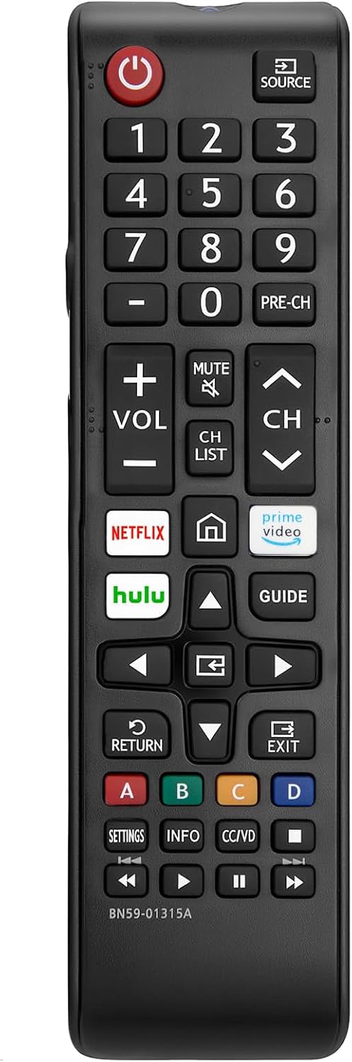 Universal Remote Control for Samsung TVs – Compatible with Samsung Smart TV, LED, LCD, HDTV, 3D Series – No Setup Needed – Netflix, Prime Video Shortcut Keys