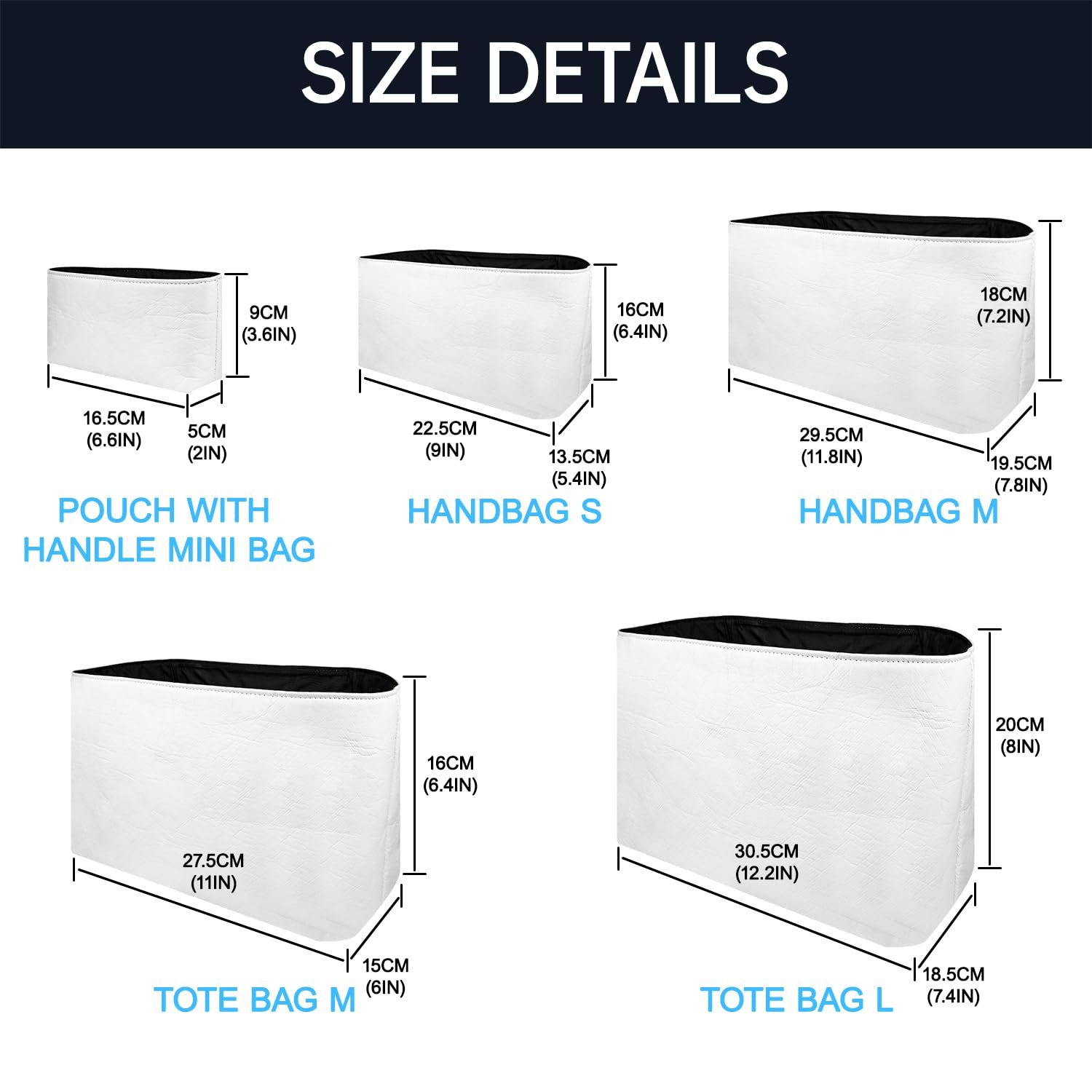 Organizer do Longchamp Bag Insert do Long Champ Le Pliage(Rozmiar: L; Kolor: Biały)
