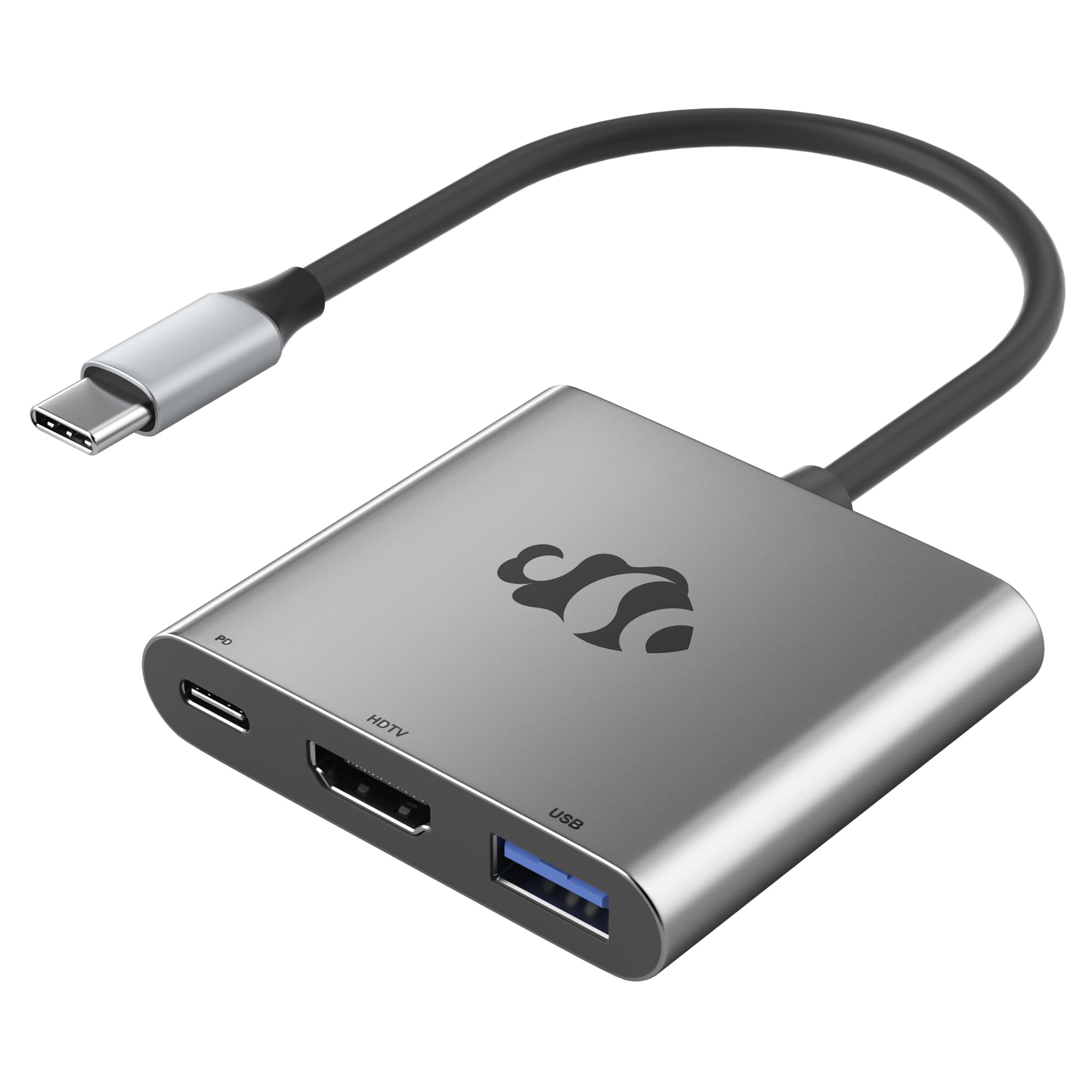 NIMO Adattatore multiporta USB C a HDMI, hub 3 in 1 con uscita 4K, ricarica rapida PD da 100 W, convertitore AV digitale plug and play portatile per laptop, tablet, MacBook e altri dispositivi di tipo
