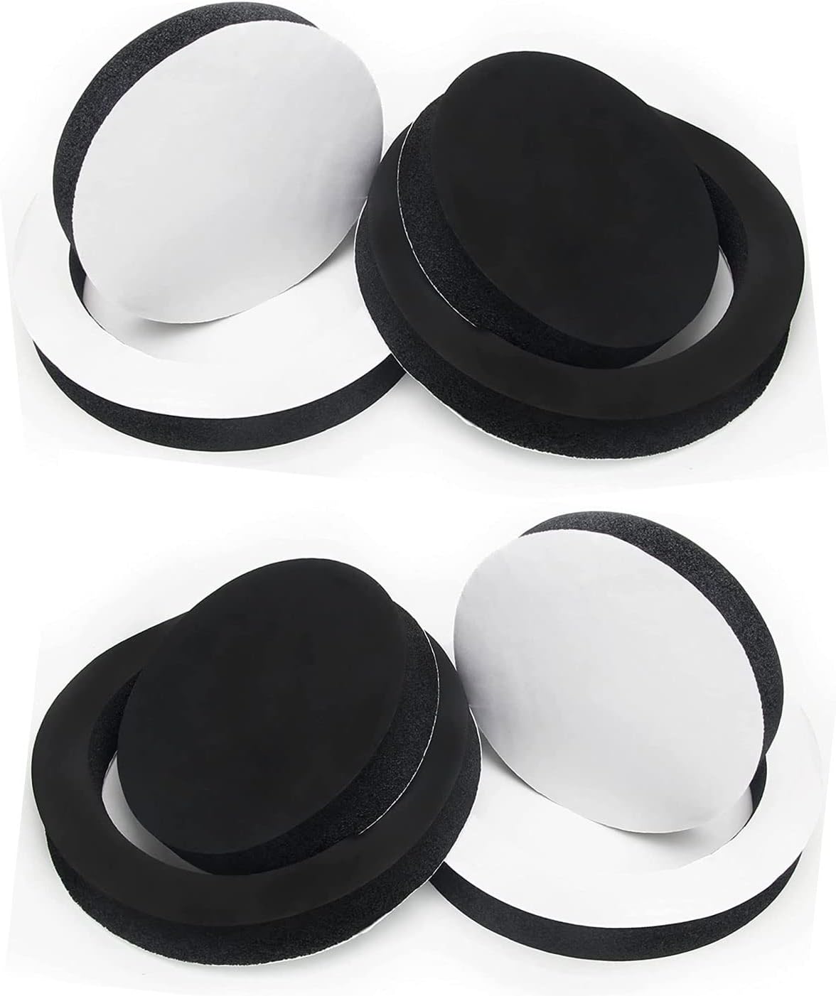 Hoedia 6.5" Foam Speaker Enhancer, Self Adhesive Car Speaker Fast Rings, 4Pcs Universal High Rebound Sponge Bass Blocker Kit