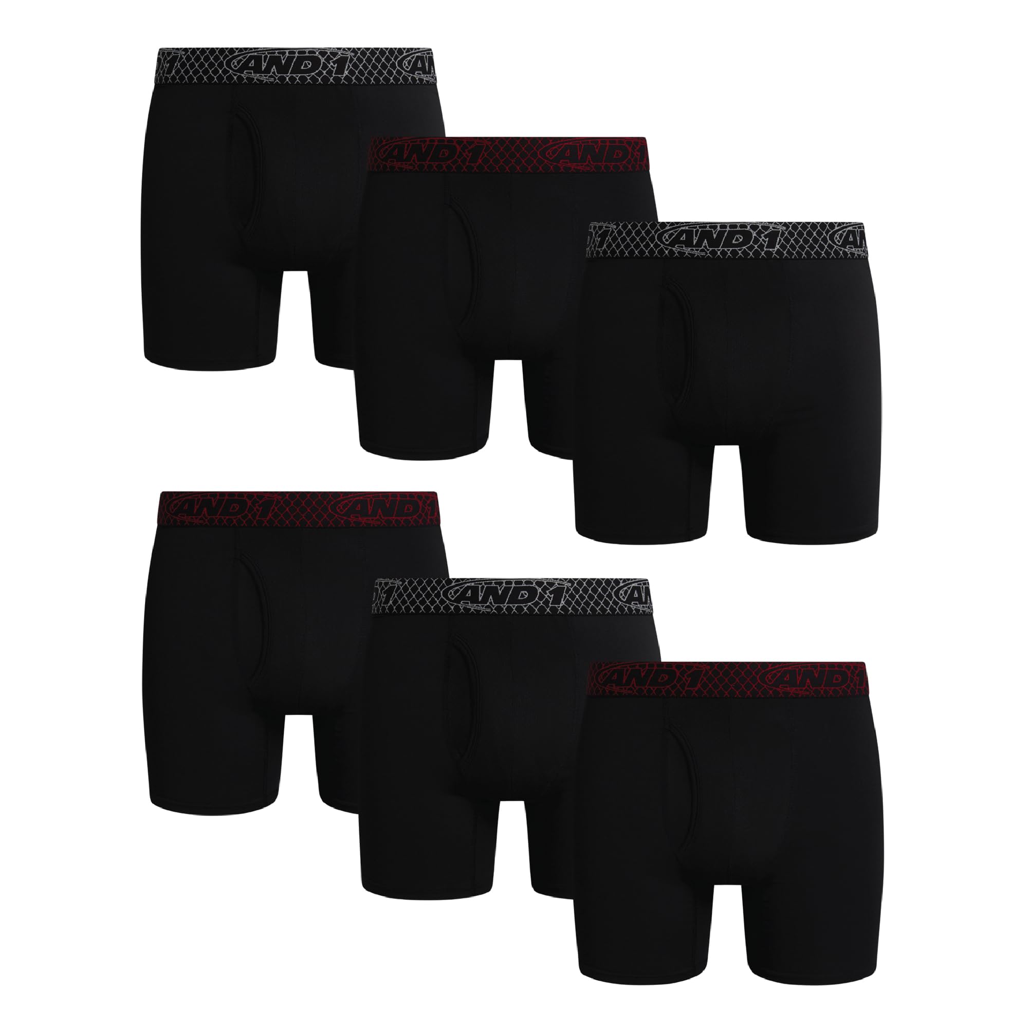 AND1 Performance Boxer Briefs 6-Pack