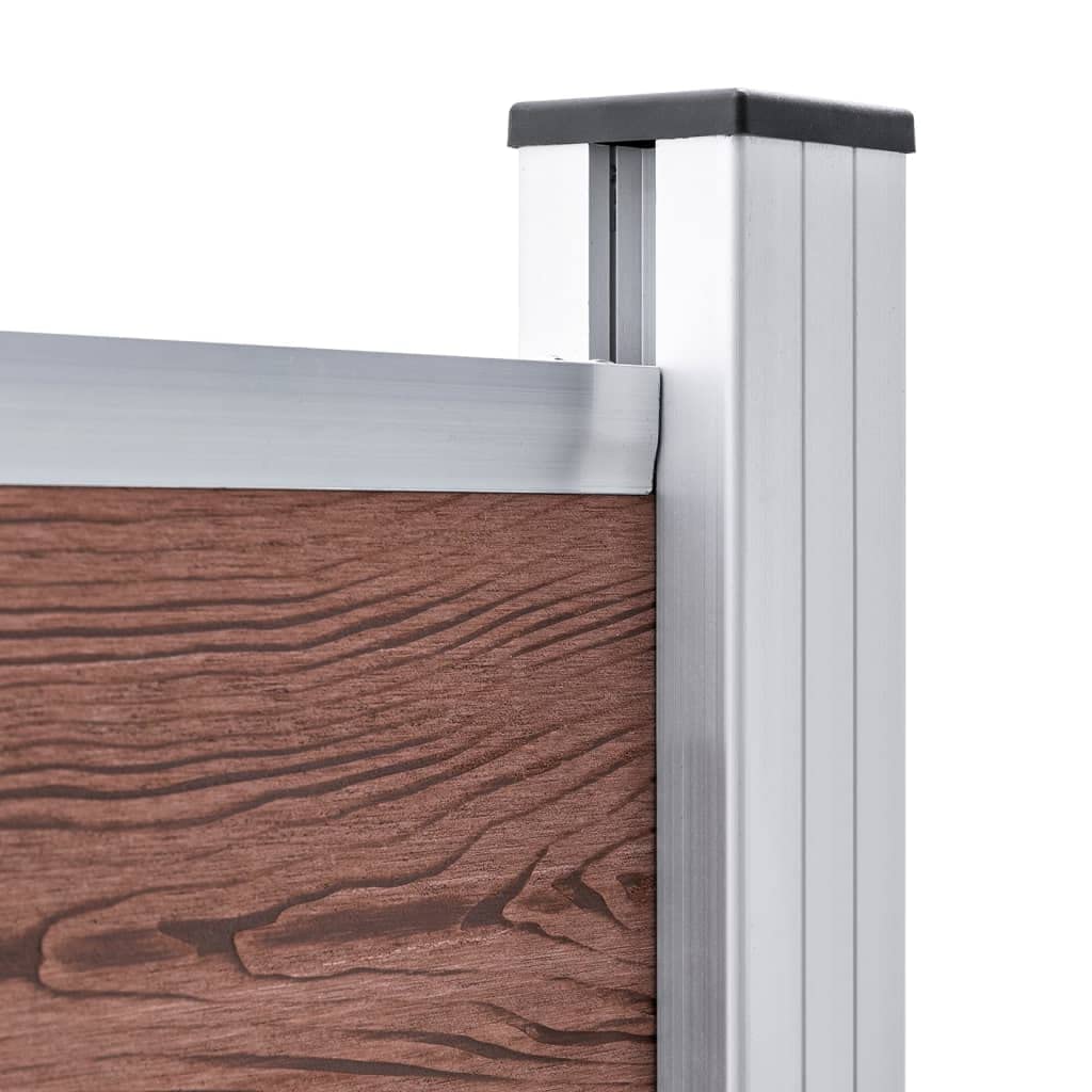 vidaXL Zaunelement Set WPC 872x146 cm Braun