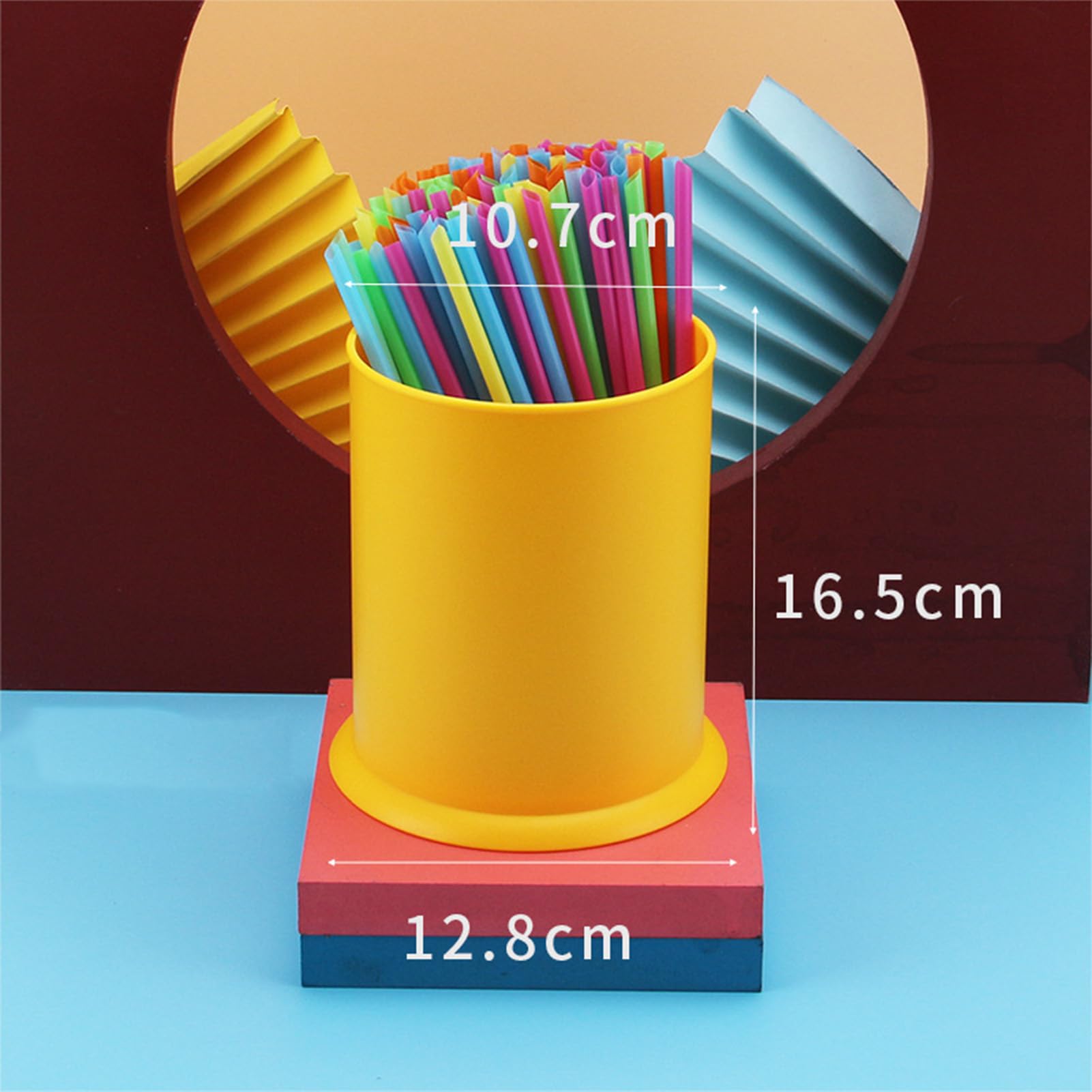 MagiDeal Support Distributeur De Pailles - Organisateur Boîte Rangement Pailles Réutilisables - 22,8 X 11,5 X 18 Cm