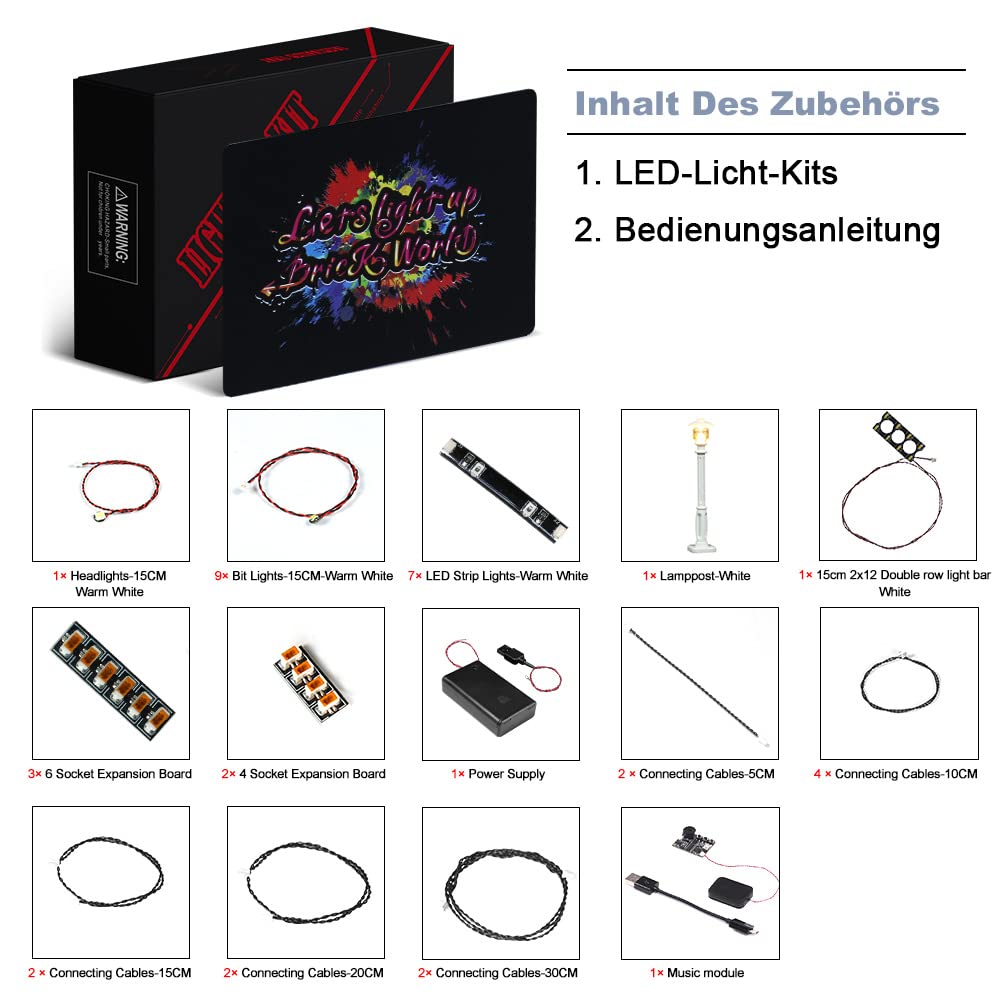 Wersja muzyczna Zestaw oświetlenia LED do Lego Jazz Club, Zestaw oświetlenia dekoracyjnego do Lego 10312 Jazz Club Klocki Model Kreatywna zabawka Światła - Brak Lego