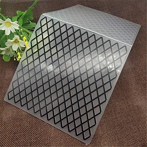 Rhombus Lattice Flower Print DIY Plastic Embossing Folders for DIY Scrapbooking Paper Craft. Card Making Decoration Supplies