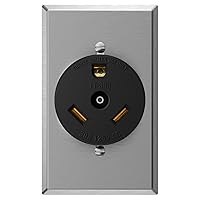 Vista 10 de NEMA TT-30R - Receptáculo de salida de remolque de 30 amperios y 125 voltios de 3 clavijas con conexión a tierra para caravanas, caravanas