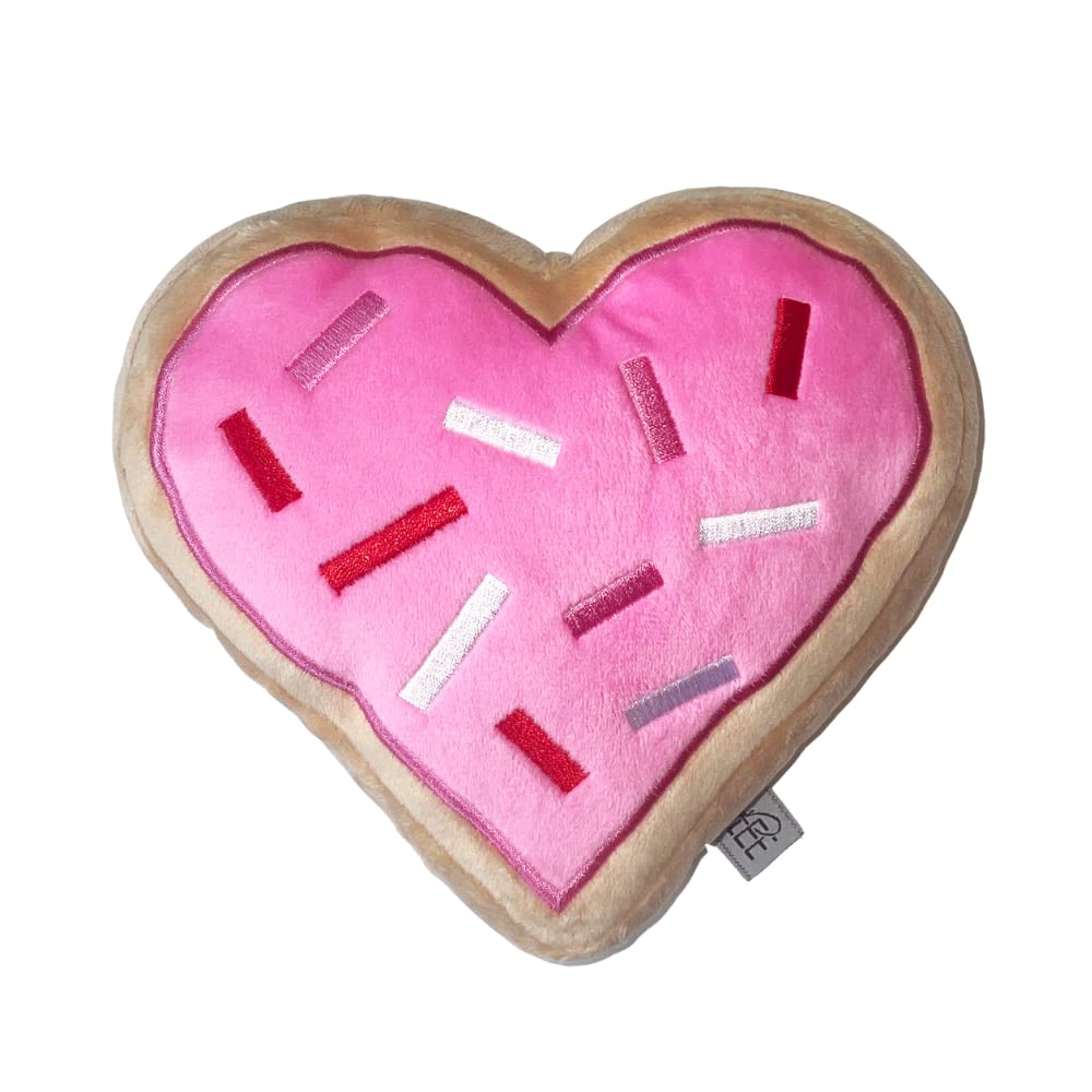 Midlee Pink Heart Sugar Cookie Dog Toy Large
