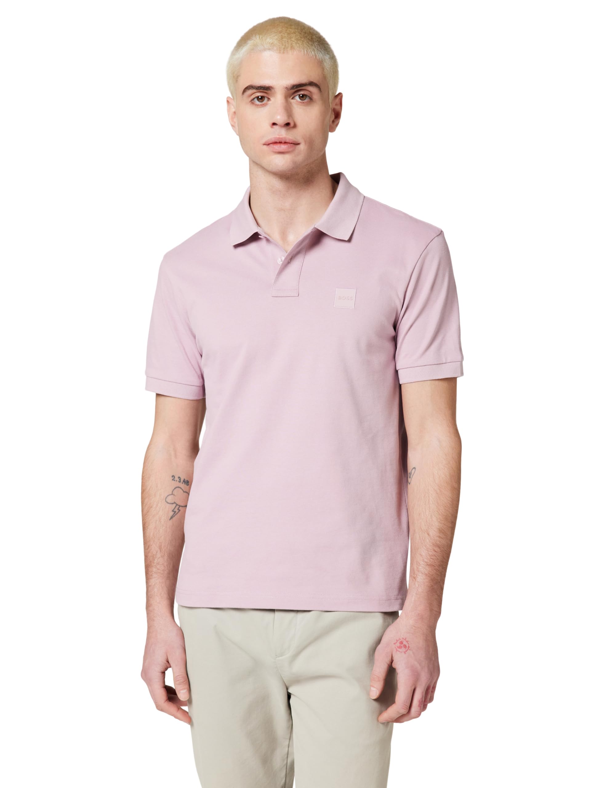 Boss Men's Light/Pastel Purple 539 Polo Shirt, L