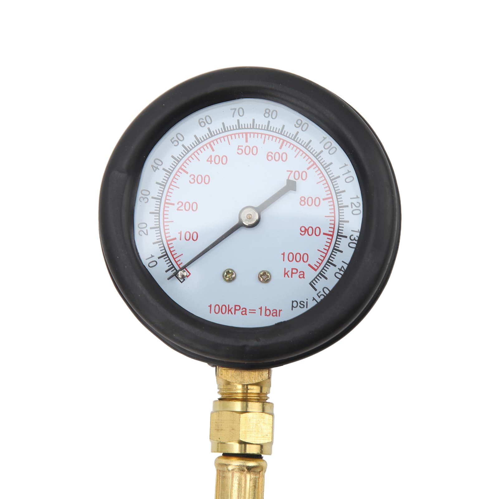 Herramienta de prueba de presión de aceite con 15 adaptadores Escala de calibre de 0 a 150 psi Kit de probador de presión de tubo flexible Universal para vehículos
