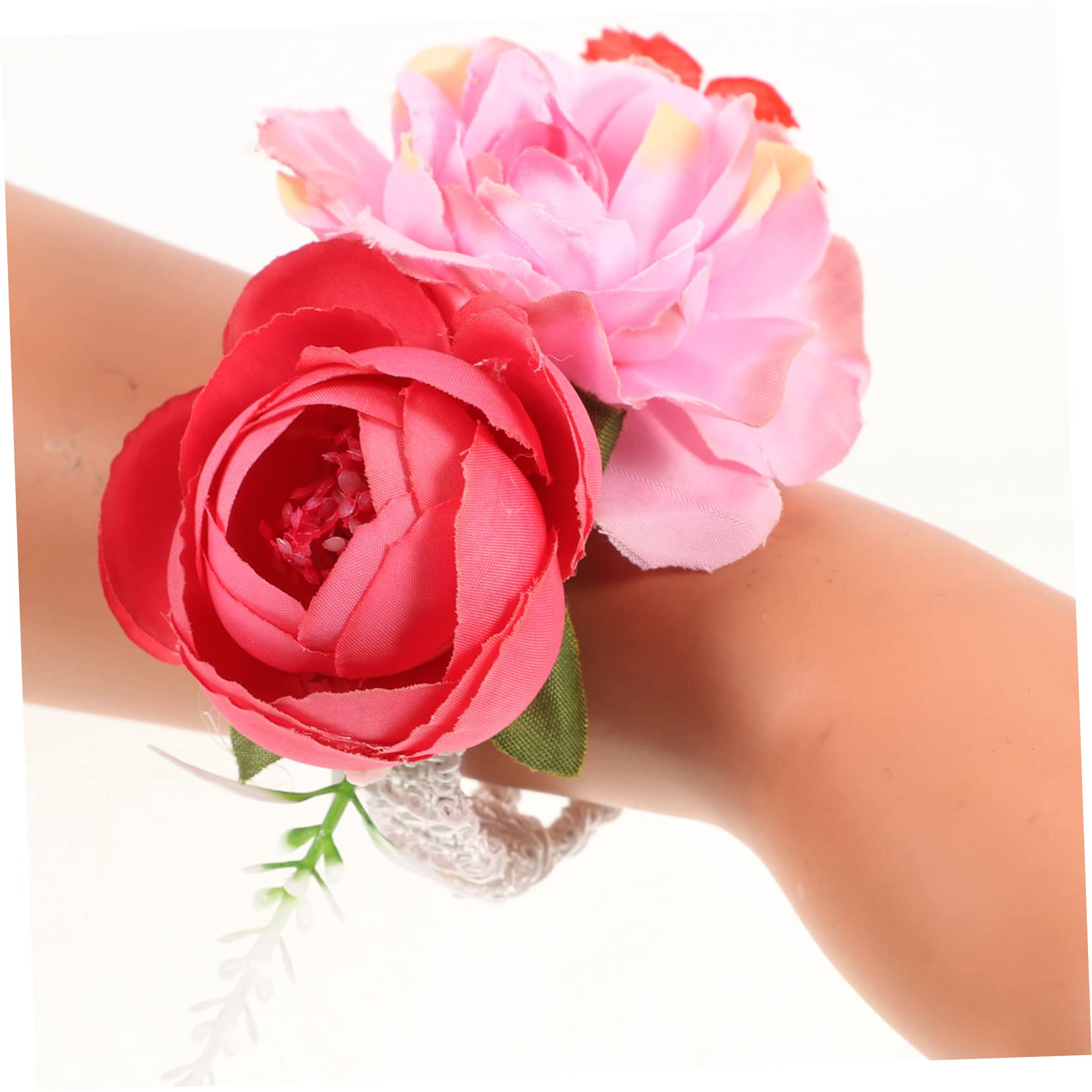 Didiseaon 4 Set fascia per ghirlanda hair charms hair jewelry bandana corone di fate per le donne diadema di fiori floreali Tiara Fiori per fasce di fiori per le donne tessuto rosa