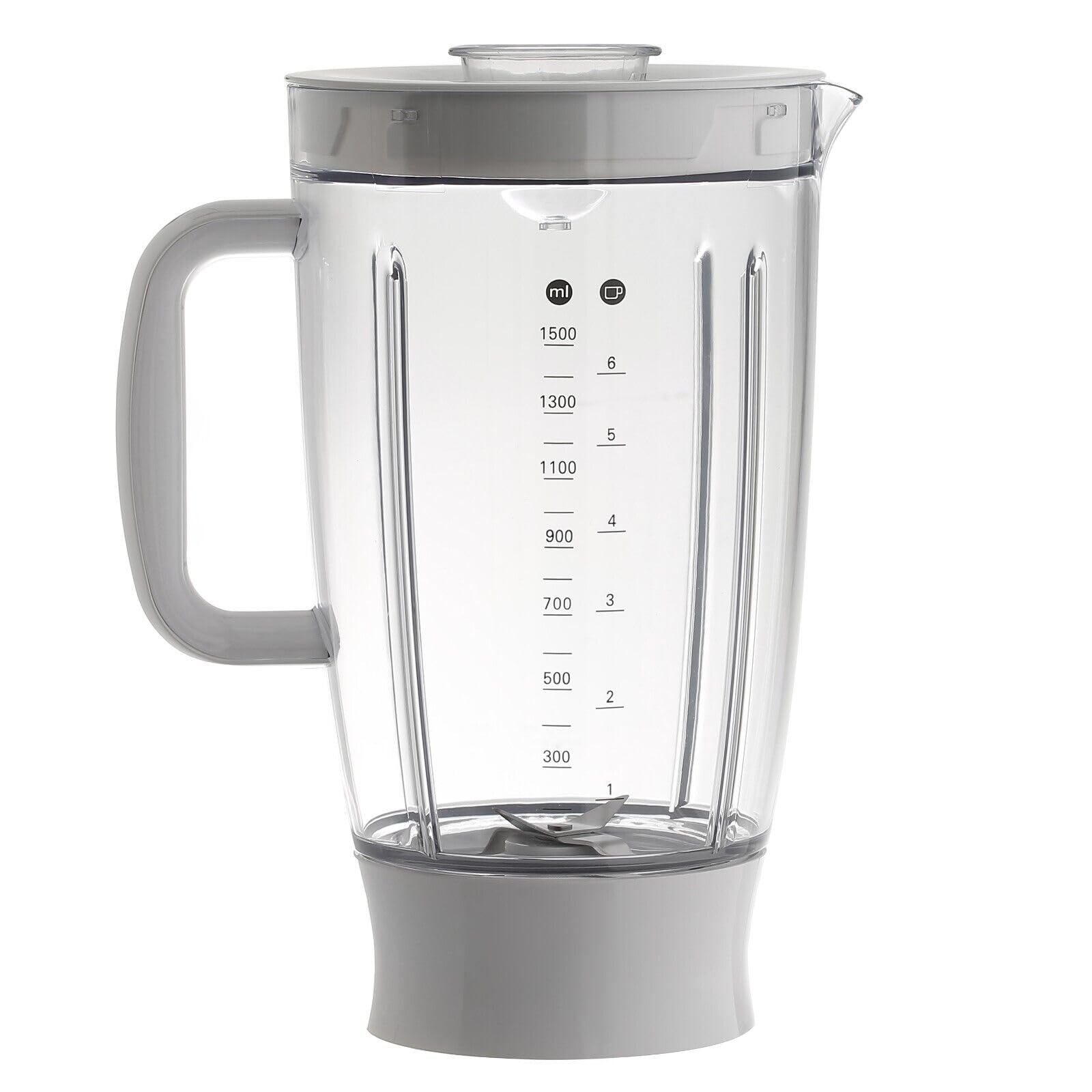 Masterpart Liquidiser Blender Jug Complete Lid & Base Compatible with Kenwood Multipro Food Processors