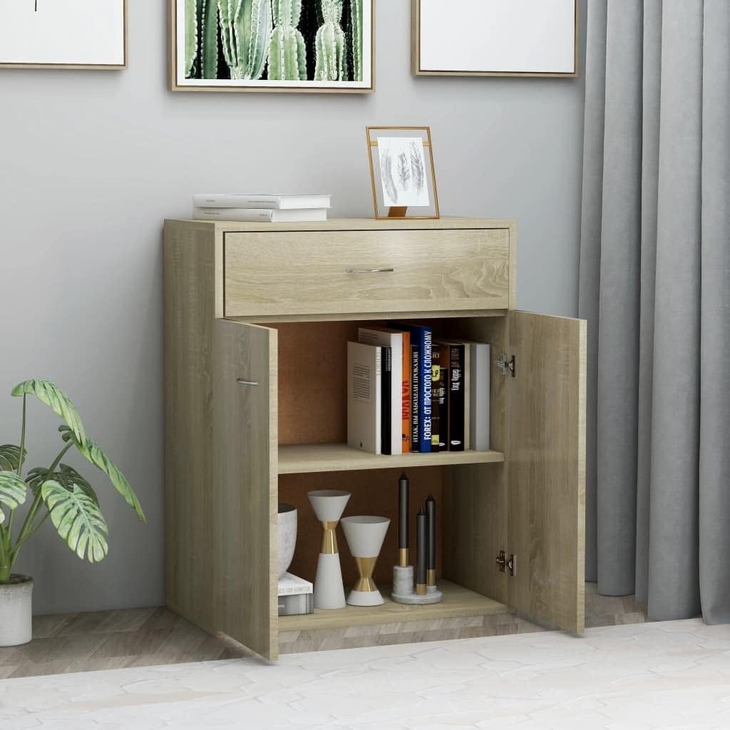 Sideboards and Buffets Cabinet with Storage Home Decor Sonoma Oak 23.6"x11.8"x29.5" Chipboard (Color : A, Size : 23.6" x 11.8" x 29.5") (A 23.6" x 11.8" x 29.5")