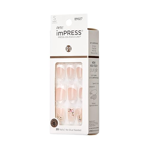 Miniatura 7 de Manicura a presión KISS imPRESS, kit de uñas a presión con tecnología PureFit, incluye almohadilla de preparación, mini lima y barra para cutícula,