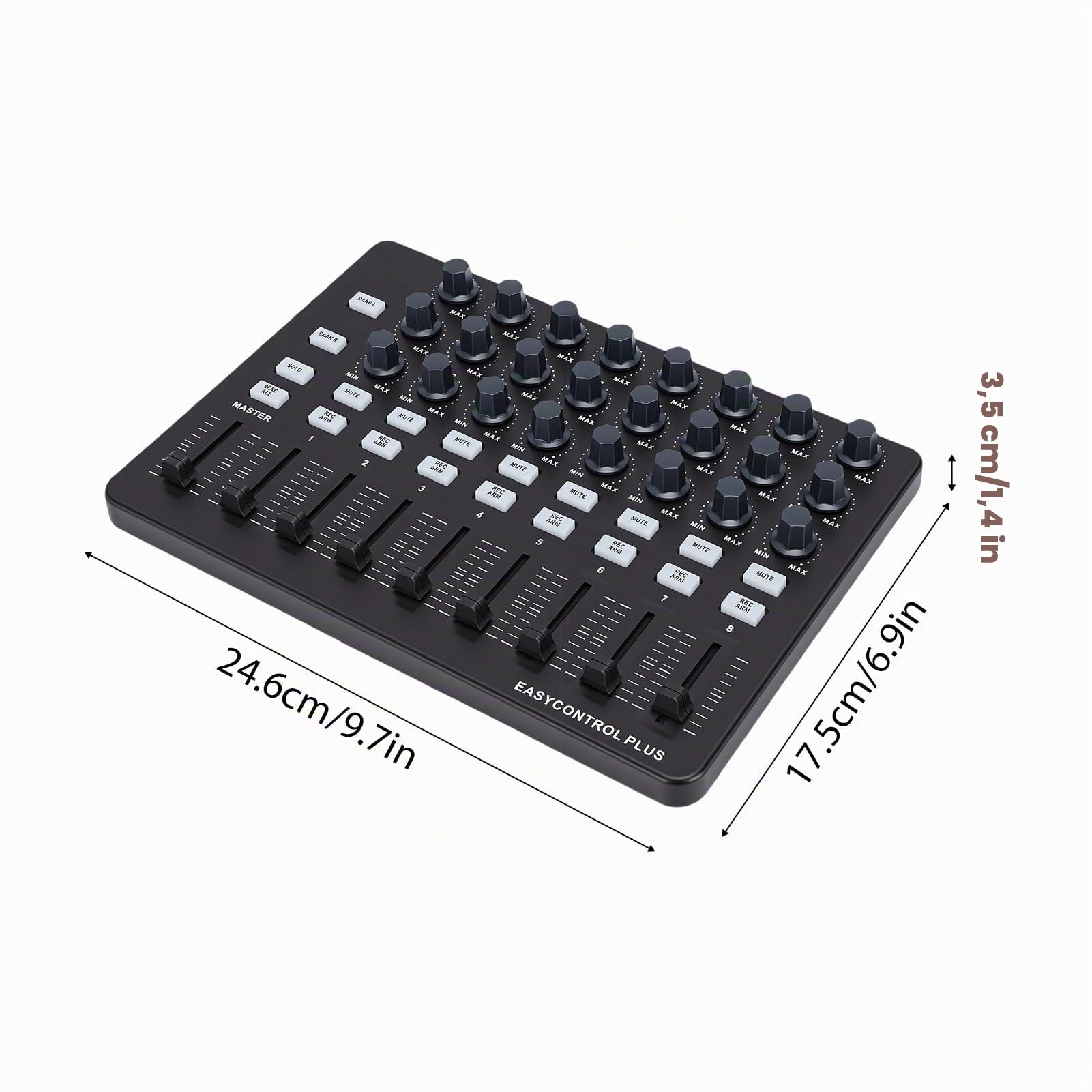 Controlador de Teclado MIDI, 24 Perillas Asignables, 9 Atenuadores, 18 Botones Programables con Sincronización con un Toque para Estudio Grabación de Producción Musical