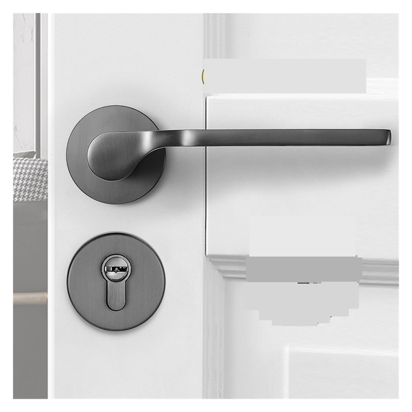 NYRXRYTCA Modern Simple Gray Interior Door Lock Bedroom Door Lock Wooden Door Handle Split Magnetic Silent Door Lock(Type F-58 magnetic lock)