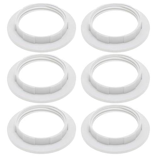 6 anillos de repuesto para lámpara, adaptadores de anillo de pantalla, anillos de enchufe de luz, anillos de retención para pantallas de lámpara de