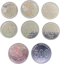 Indonesia 4 Coin Set – 2016 UNC Coins – 100, 200, 500, 1000 Rupiah – Modern Indonesian Currency – National Heroes Series – World Coin Collection Gift for Collectors & Educators