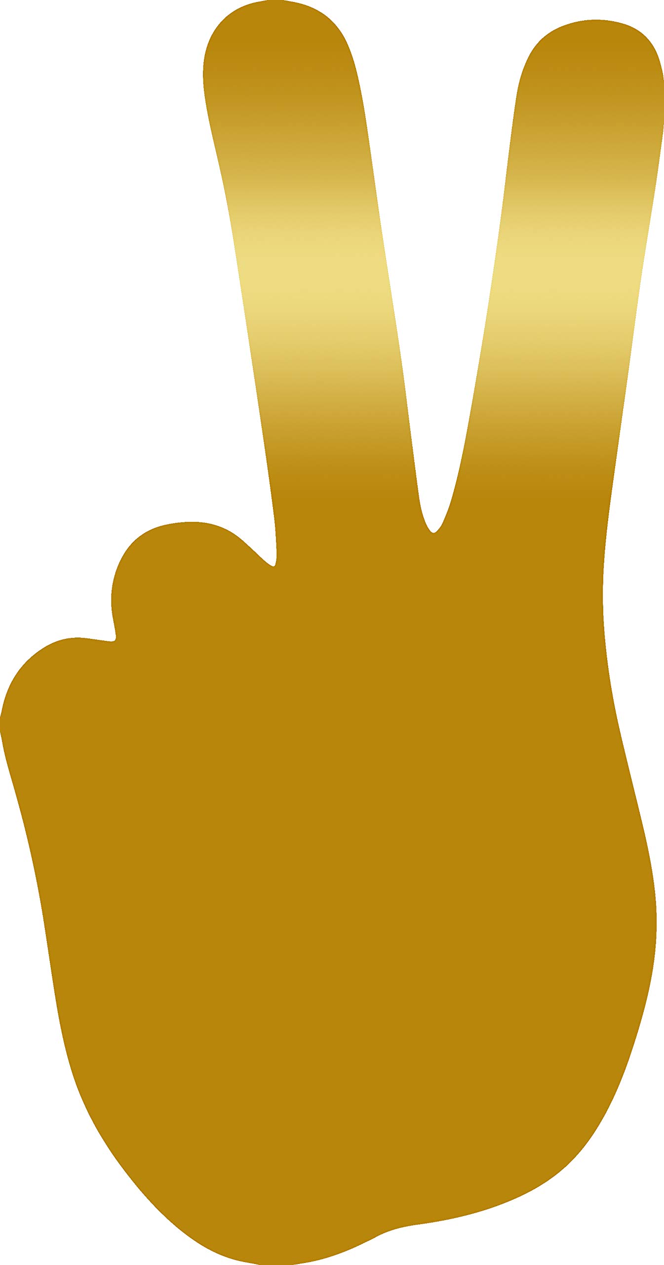 ANGDEST Peace Hand Silhouette ! (Metallic Gold) (Set of 2) Premium Waterproof Vinyl Decal Stickers for Laptop Phone Accessory Helmet Car Window Bumper
