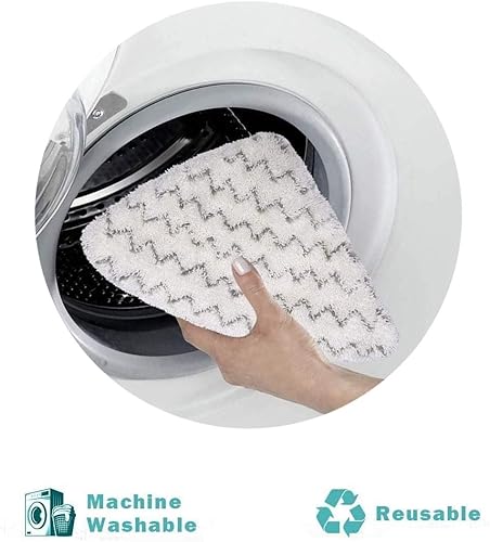 Miniatura 2 de Paquete de 4 almohadillas de repuesto para trapeador de vapor (2Soft & 2Scrubby) compatibles con Bissel PowerEdge y PowerForce Lift-Off Steam Mop